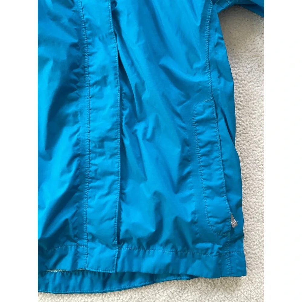 The North Face Girls Medium 10/12 HyVent Rain Jacket Blue Waterproof Hooded